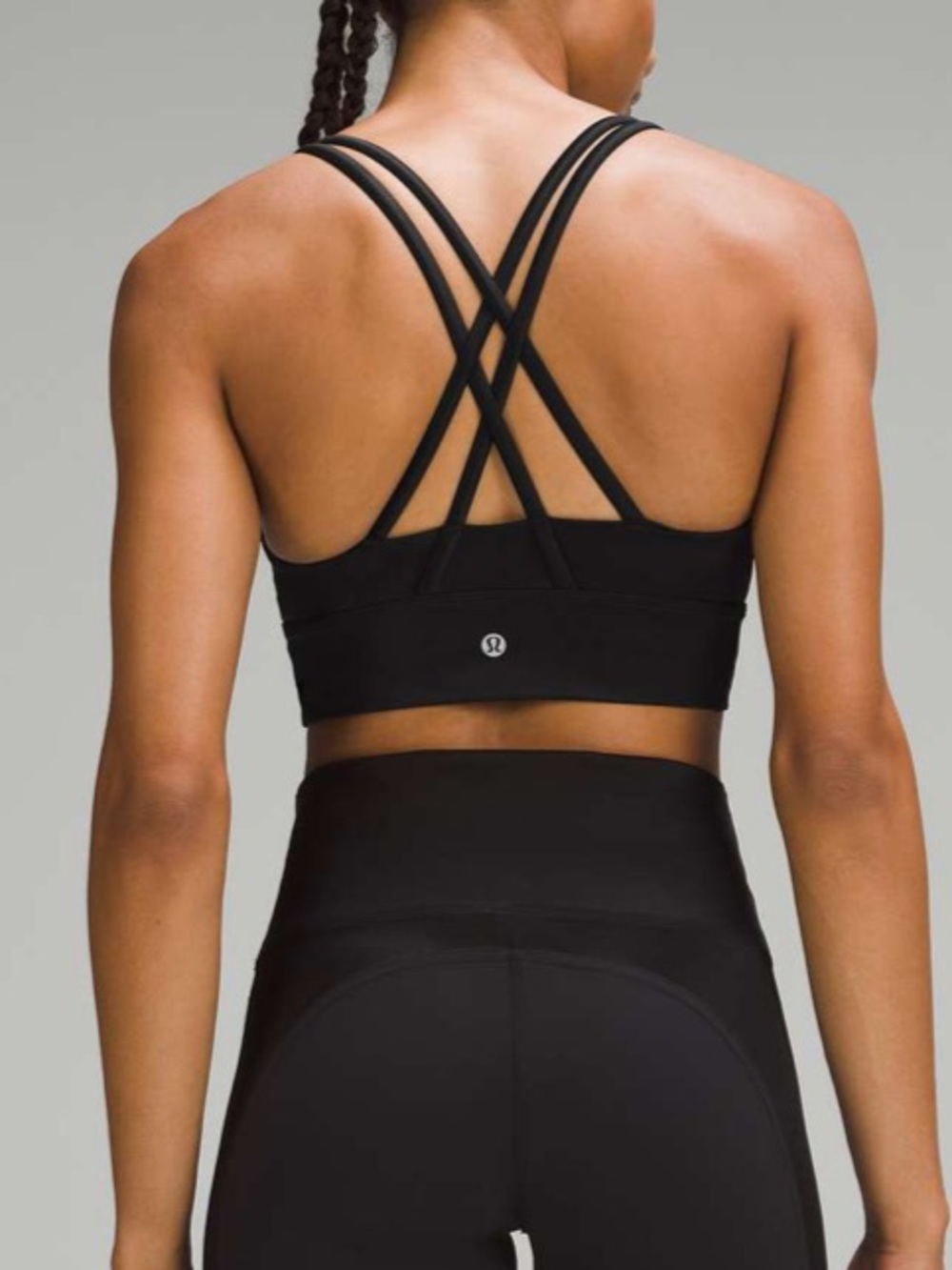 Lululemon Energy Longline Bra, black, size 4